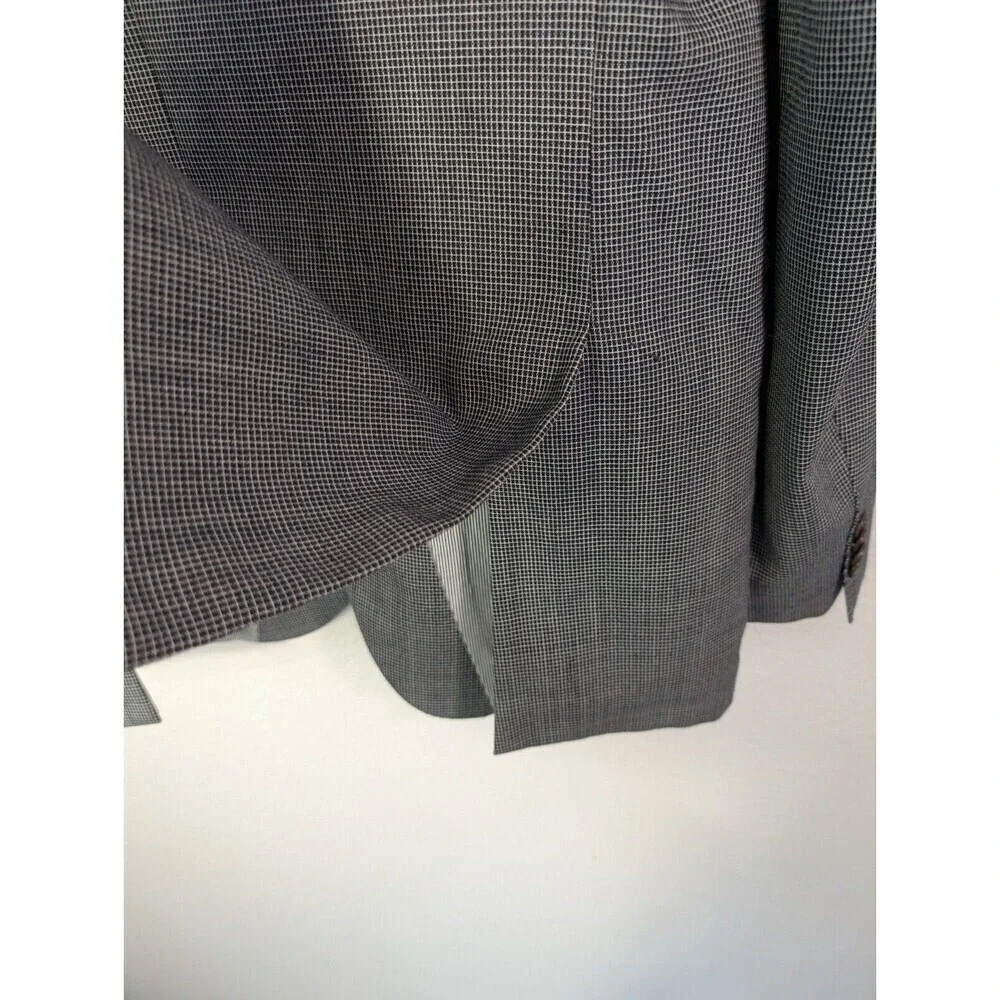 Hugo Boss‎ The Keys Gray Plaid Wool Suit Jacket 42 Long